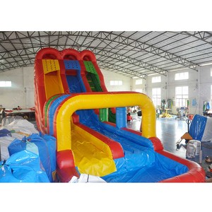 Tùy chỉnh cầu vồng trượt trượt với hồ bơi trượt nước Inflatable thương mại cho thuê thiết bị ngoài trời - Product Image 1