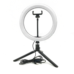 Lampe Annulaire LED à <span class=keywords><strong>Prix</strong></span> Réduit, 26 cm (10") avec Support Téléphone, Lampe Annulaire <span class=keywords><strong>de</strong></span> Maquillage <span class=keywords><strong>de</strong></span> Bureau Dimmable, Parfaite pour le Streaming en Direct et TikTok - Product Image 1