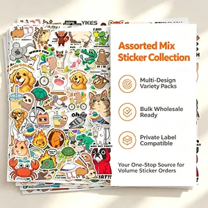 Multi Sheet Assorted Mix <b>Sticker</b> Pack Custom Printed <b>Logo</b> Cartoon Decor Bulk Wholesale <b>Stickers</b> - Product Image 5