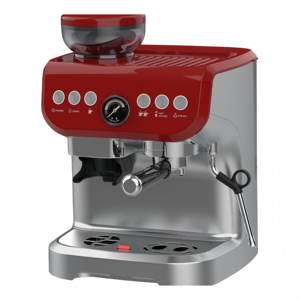 Professional Semi-Automatic Stainless Steel Multifunctional Espresso Machine - Electric with Built-in Grinder, Café-Grade - Product Image 2