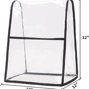 Housse de protection transparente en PVC pour batteur sur socle vertical, blanche, 80 % tissu - Product Image 3