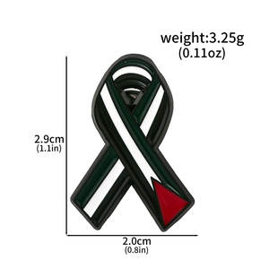 Spilla a nastro della <span class=keywords><strong>pace</strong></span> alla moda <span class=keywords><strong>e</strong></span> creativa, Distintivo da colletto in metallo ecologico con motivo a cuore in rilievo, Artigianato in metallo - Product Image 6