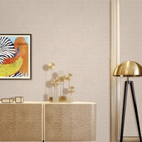 Tissu mural épais en lin brut sans couture pour la décoration de toute la maison et des hôtels, tissu mural simple insonorisant