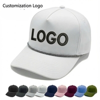 Gorra de Golf Deportiva Unisex de Cinco Paneles Personalizada, de Poliéster/Nailon, Impermeable, con Orificios Perforados con Láser