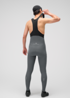 Pantalon de cyclisme long thermique pour homme en nylon respirant et éco-responsable avec coussinet double flèche, idéal automne-hiver