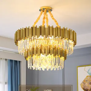 Wholes Factory Lamp Hotel Decoration Gold Light Fixture Crystal Chandeliers