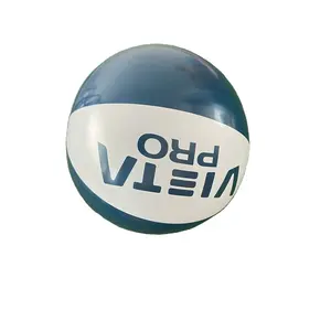 כדור שחבור מתנפח PVC מותאם אישית 2 צבעים עם כדור חוף שחבור 6 חלקים, לוגו פרסום להדפסה של היצרן