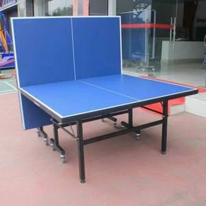 Table de ping-pong pliable Double Fish 221A, cadre 40x60mm, roues 100mm, portable pour usage domestique avec filet inclus - Product Image 1