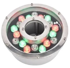 Dmx512 RGB fonte redonda 12v piscina subaquática ip68 inundação água prova luzes led