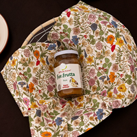 Set de table classique à motif floral botanique, design fleuri multicolore riche, set de table en coton double couche pour table à manger
