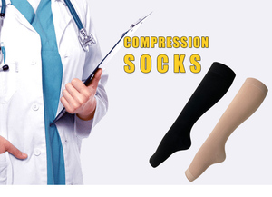 Chaussette de compression médicale sous le genou, sans doigts, 20-30 mmHg, <span class=keywords><strong>bas</strong></span> de <span class=keywords><strong>contention</strong></span> post-opératoire - Product Image 4