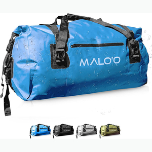 Muestra gratis personalizada 60L amarillo impermeable resistente Roll-Top Pack bolsa de viaje Motorcsike Duffel Tail Bag para motociclismo - Product Image 1