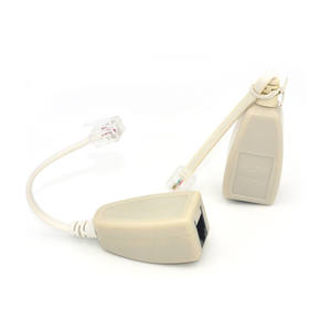 Ligne téléphonique RJ11 <span class=keywords><strong>ADSL</strong></span> 6P2C Micro Splitter avec câble - Product Image 1