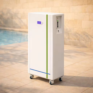 10kWh 51.2V LiFePO4 Stackable Wheeled <b>Battery</b> IP55 Mobile Solar Storage System WiFi APP RS485 CAN Home RV Emergency <b>Backup</b> Power - Product Image 5