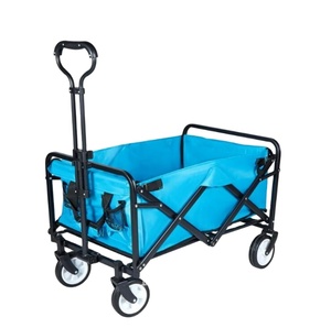 户外花园4轮实用沙滩手推车野营折叠手推车带橡胶轮 - Product Image 3