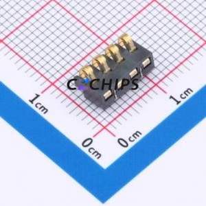 GT-BTP25004-0300A-010A Blade/Spring Contact Battery Connector SMD,P=2.5mm Connector Spring Contact Type 2.5mm 4P Vertical Mount - Product Image 1