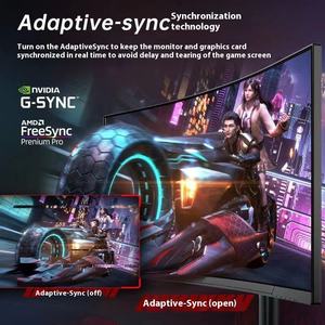 จอคอมพิวเตอร์โค้ง 34 นิ้ว 144Hz จอคอมพิวเตอร์ 4K สำหรับเล่นเกม จอ IPS 75Hz และจอคอมพิวเตอร์ตั้งโต๊ะ - Product Image 4