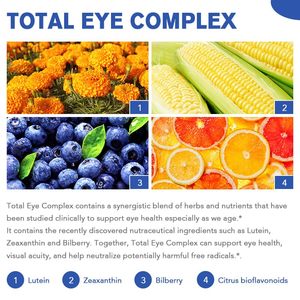 OEM Total Eye Complex Softgel Capsules <strong>with</strong> <strong>Lutein</strong> <strong>Bilberry</strong> Zeaxanthin for Eye Health Vision Support Reduce Eye Strain Fatigue - Product Image 4