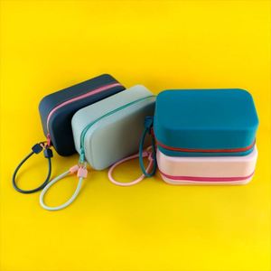 Women's Fashionable Candy Waterproof Silicone Zipper Crossbody Cosmetic <b>Bag</b> <b>Makeup</b> Brush Storage Pouch - Product Image 6