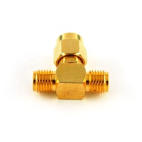 Adaptador eléctrico impermeable RF Coaxial SMA hembra SMA macho en forma de T Jack-plug conector adaptador