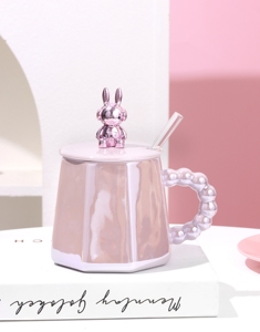 Cadeaux souvenirs créatifs pour mariage, fête : Ensemble de tasses à lait/eau avec couvercles et cuillères, et tasses à café avec pailles - Product Image 5