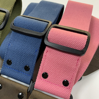 Modern Design Cotton Material Leather Ends Adjustable Length Guitar Strap Guitar Accessories