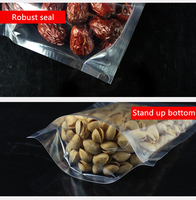 Transparent tenez le sachet en matière plastique pour la poudre de nourriture café sel avec Fabricant de fermeture à glissière