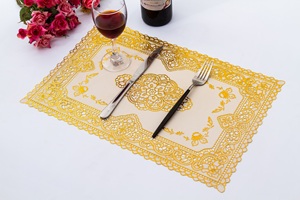 Tapis de table en PVC écologique 30*45cm avec couleur or argent - Product Image 6