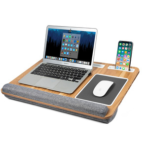 IStapromo Gifts Bamboo Multi-functional Laptop Home Office <b>Portable</b> <b>Desk</b> Soft Pillow Cushion Laptop Bed for Home Office Sofa - Product Image 1