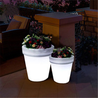 Lampe solaire à LED en forme de Pot de fleurs, luminaire décoratif d'extérieur, éclairage de paysage, idéal pour une cour ou un jardin, v