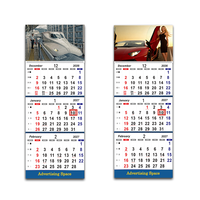 Calendrier mural personnalisé de haute qualité 2027, 3 mois, durable, cadeau d'entreprise de luxe pour les cadeaux d'affaires