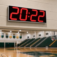 Horloge murale numérique LED WS-604S, horloge synchronisée sur le réseau WiFi NTP, 4 chiffres rouge et blanc pour bureau, école, hôpital, usine, clinique
