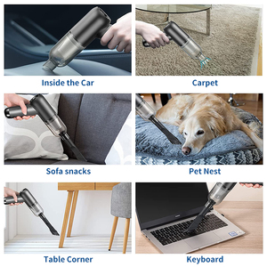Aspirateur de voiture portable haute puissance sans fil rechargeable, 2 niveaux réglables, ABS, pour poils d'animaux, sièges et tapis, de la marque Source factory - Product Image 4
