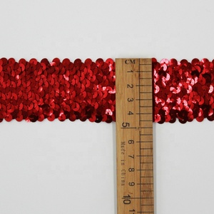 45Mm Long Lanh Giáng Sinh Căng DIY Sequin Ren Trims, Shinny Đàn Hồi Sequin Ribbon Cho Quần Áo Đảng Trang Trí - Product Image 6