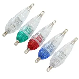 Luz LED de pesca subacuática con batería, señuelo de pesca marina, lámpara de 6CM