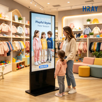 Pantalla Android HRAY de 55 Pulgadas, 1.07B Colores, Panel de 8 bits, 50000 Horas de Vida Útil, Pantalla Publicitaria Comercial, Compatible con OEM ODM