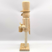 Usine Vente Américain 38CM En Bois Non Coloré Casse-Noisette Marionnette DIY Peint Ensemble Décoration De Noël Cadeau Casse-Noisette Géant En Plein Air
