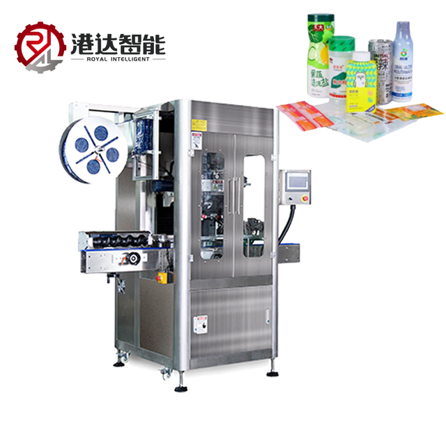 Automatic Adhesive Label Square Bottle Pvc Wrap Shrinking Shrink Sleeve Labeling Machine