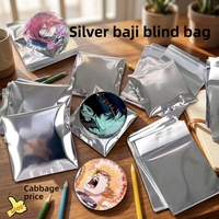 En gros, Sac de rangement refermable en PE transparent, Boîte mystère opaque argentée, Enveloppe d'expédition auto-adhésive, Pochette rigide pour cartes