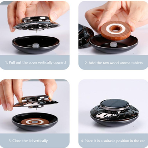 Purificateur d'air de <span class=keywords><strong>voiture</strong></span> en métal à énergie <span class=keywords><strong>solaire</strong></span>, éliminateur d'odeurs, diffuseur rechargeable avec parfum pour <span class=keywords><strong>voiture</strong></span> - Product Image 3