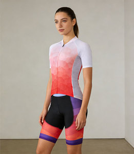 Maillot de cyclisme respirant à séchage rapide avec logo d'équipe personnalisé, imprimé par sublimation, design coloré, pour événements cyclistes sur route unisexe - Product Image 5