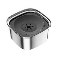 Gamelle d'eau pour chien en acier inoxydable – Anti-déversement, antidérapante, à boisson lente, grande capacité, distributeur de voyage pour véhicule