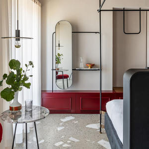 Tabouret de salle de bain haut de gamme pour hôtel, siège rembourré, base robuste, hauteur confortable, hôtel de luxe - Product Image 3