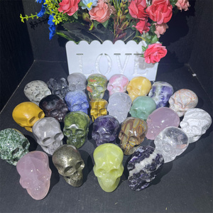 2.0 Inch Chất Lượng Cao Khắc Thạch Anh Hồng Hộp Sọ Đá Tự Nhiên Đá Quý Chữa Bệnh Hộp Sọ Pha Lê Khác Nhau Hộp Sọ - Product Image 4