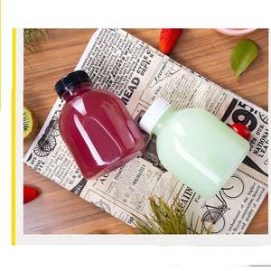 Bouteilles en plastique PP mignonnes et robustes <span class=keywords><strong>de</strong></span> 125 ml, 200 ml, 300 ml, 350 ml, <span class=keywords><strong>de</strong></span> qualité alimentaire, résistantes à la chaleur, pour boissons chaudes et thé au lait tendance, avec bouchon à vis. - Product Image 5