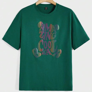Camisetas reflectantes para hombre con estampado de oso y letras - directo de fábrica, personalización disponible.F10 - Product Image 1