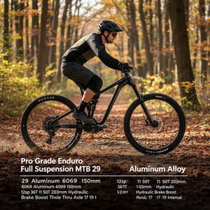 Bicicleta de Montaña de Suspensión Completa de Grado Profesional, 29 Pulgadas, Aluminio 6069, 150 mm, 12 Velocidades, Hidráulica, ENDU15 - Product Image 1