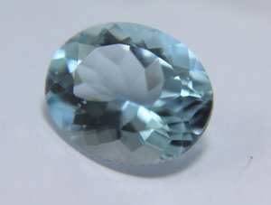 2.35 Ct naturel bleu ciel aigue-marine pierre précieuse ovale taillée à facettes pierre en vrac pour la fabrication de bijoux - Product Image 4