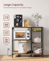 Étagère de rangement de cuisine, paniers métalliques coulissants et support pour four à micro-ondes, adaptés à la cuisine