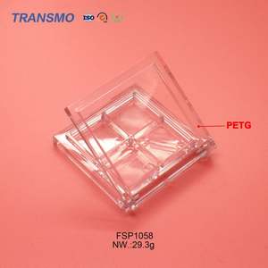 Emballage de fard à joues, logo personnalisé, boîtier compact pour fard à joues, carré, vide, transparent, étui pour fard à joues - Product Image 6